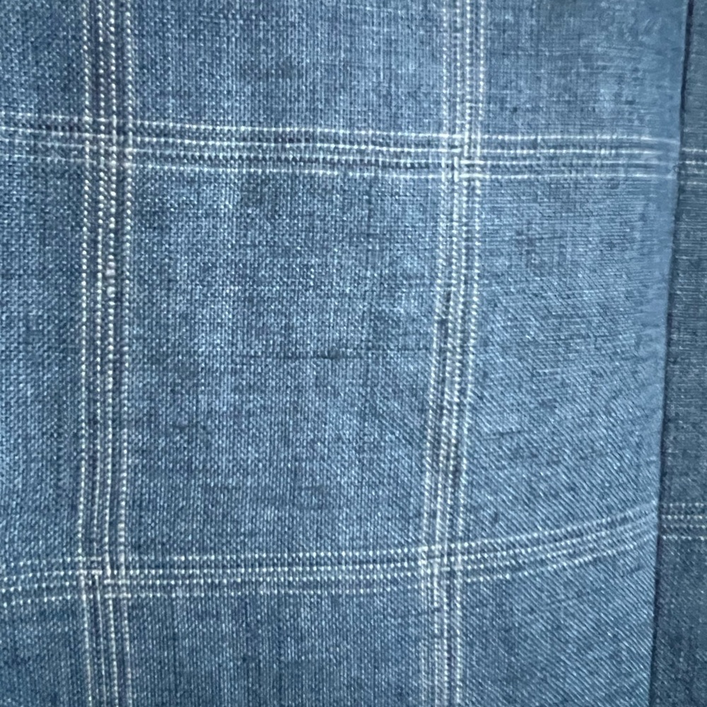 DKNY Linen Classic Blue Plaid Blazer - Picture 5 of 5